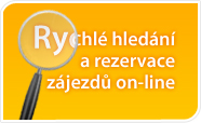 Rychlé hledání a rezervace zájezdů on-line