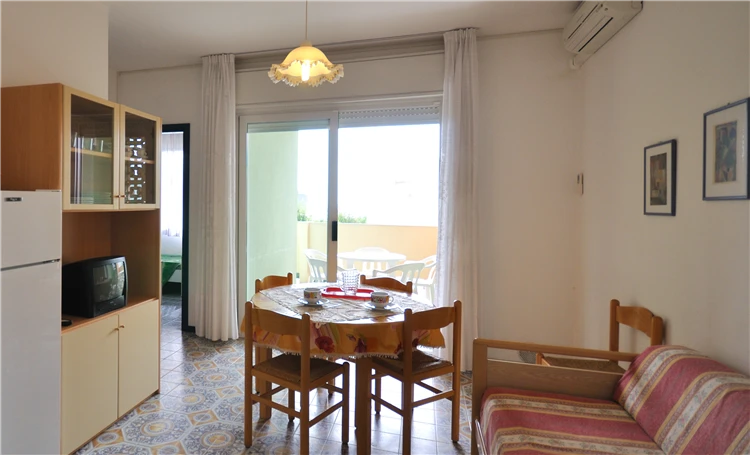 Obývací část apartmánu Cormoran v Bibione | Bibione / Residence Cormoran