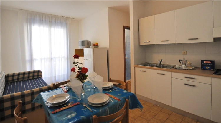 Obývací pokoj apartmánu typ C v Residence Pleione | Bibione / Residence Pleione
