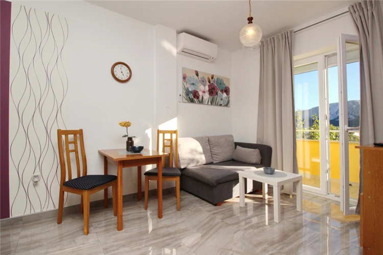 Obývací část apartmánu v domě Brnić, Baška | Baška / Apartmánový dům Brnić