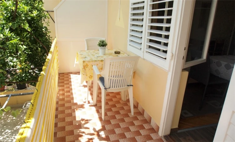 Balkon studia ve Ville Jelena s výhledem | Orebić / Villa Jelena