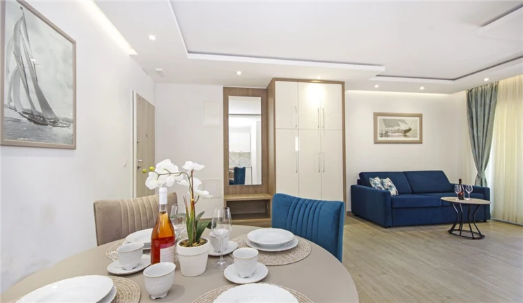 Obývací pokoj v apartmánu Stella Maris v Promajně | Promajna / Apartmánový dům Stella Maris