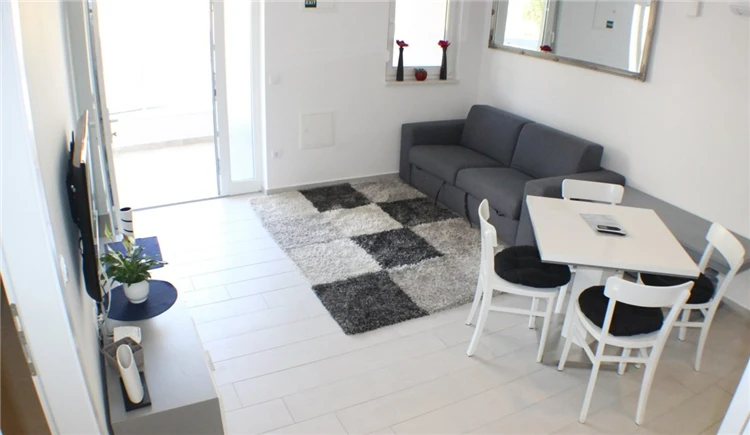 Interiér apartmánu Danica v Promajně – obývací část | Promajna / Apartmánový dům Danica