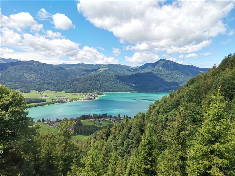 Výlet na Wolfgangsee – pohled na jezero z přírody | Jezero Wolfgangsee a zubačka na Schafberg