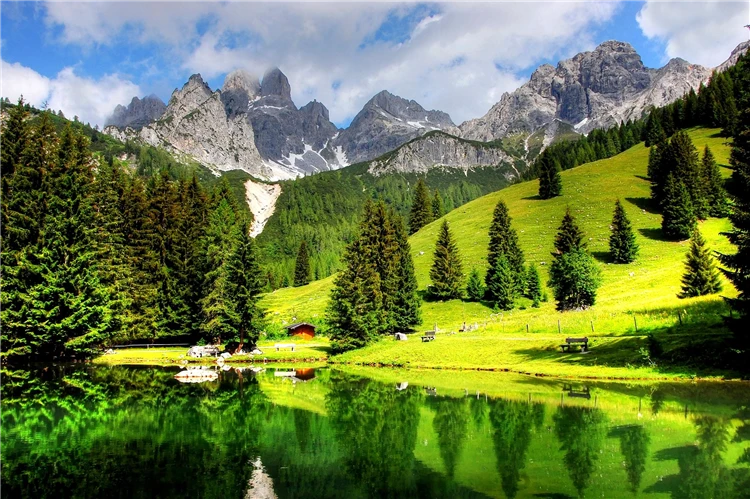 Hora Bischofsmütze v Dachsteinském pohoří, Rakousko | Ledovec Dachstein a nejkrásnější jezera Alp