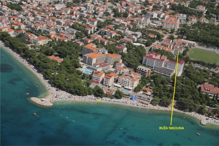 Nikolina (Ruža) – zelená zahrada u domu | Baška Voda / Apartmánový dům Nikolina/Růža