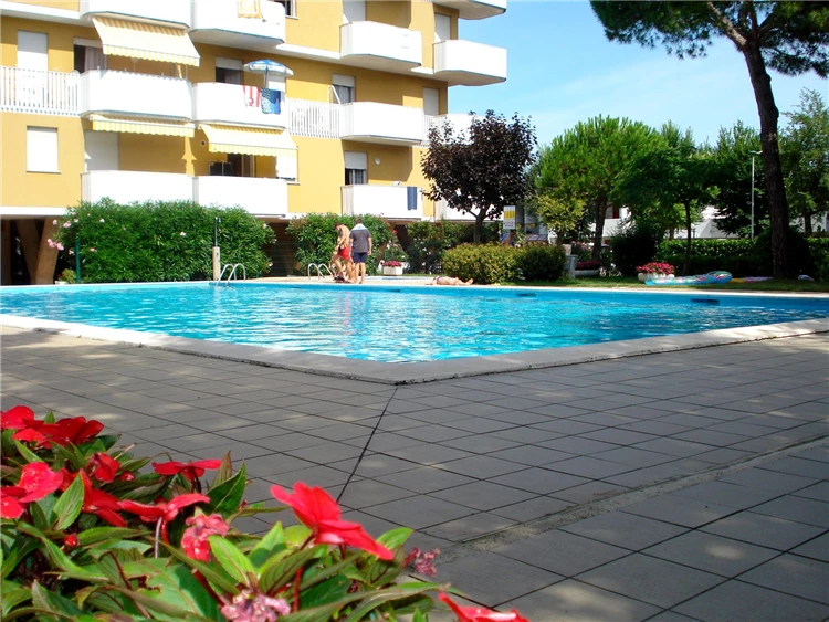 Terasa apartmánu s výhledem v Residence Aurora | Caorle - Porto Santa Margherita / Residence Aurora