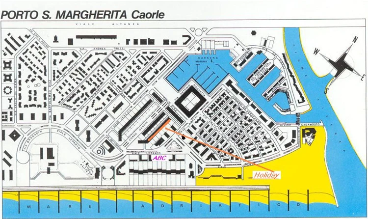 Mapa areálu Residence Holiday Porto Santa Margherita | Caorle - Porto Santa Margherita / Residence Holiday