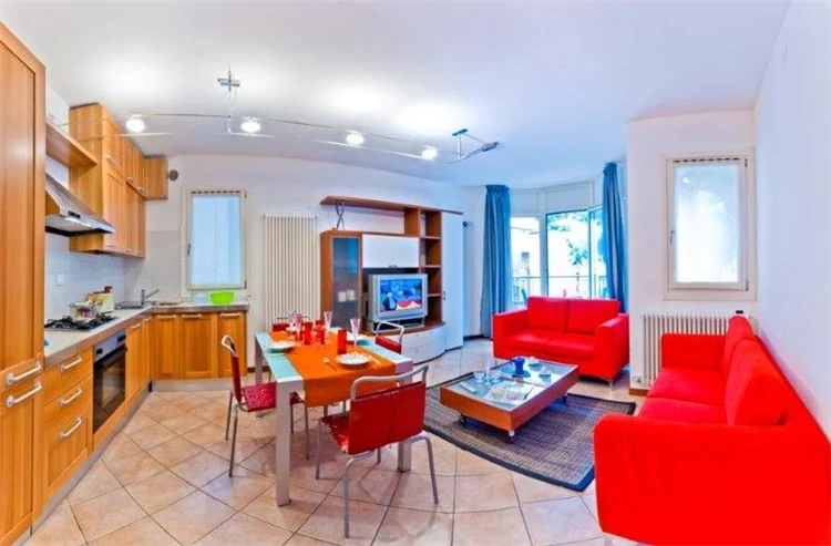 Kuchyňský kout s vybavením v apartmánu Residence Caravelle | Caorle / Residence Caravelle