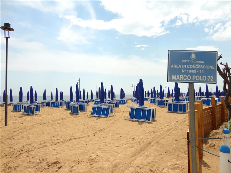Soukromá pláž Residence Marco Polo v Caorle | Caorle - Porto Santa Margherita / Residence Marco Polo