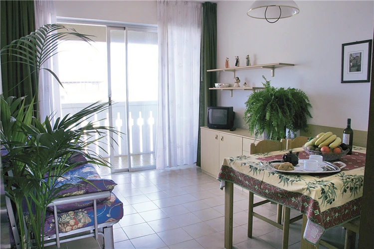 Obývací pokoj apartmánu typu C v Residence Scorpios | Bibione / Residence Scorpios