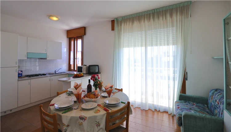 Residence Ranieri – obývací pokoj apartmánu C | Bibione / Residence Ranieri