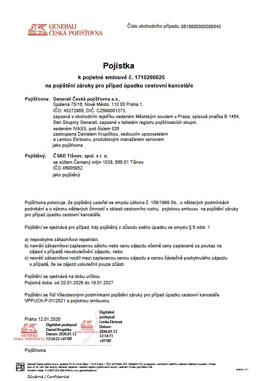 Pojistný certifikát